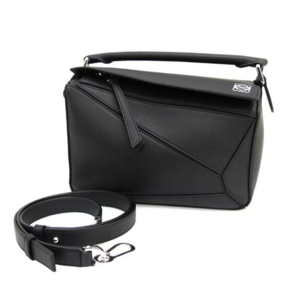 Loewe Puzzle Leather 2way Shoulder Bag Black
